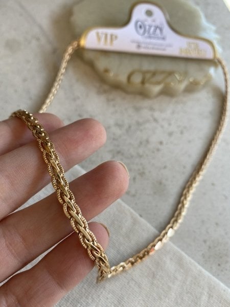 VIP Seri Örgü Zincir Kolye 55 cm