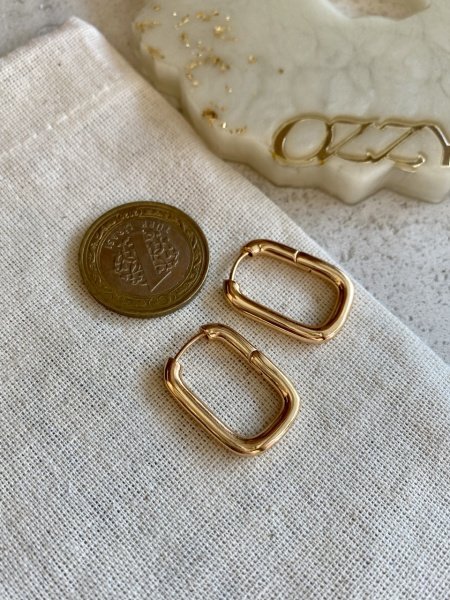 Orta Boy Oval Çıtçıtlı Küpe