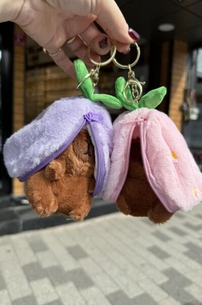Meyveli Sürpriz Kapibara Çanta Charmı Anahtarlık