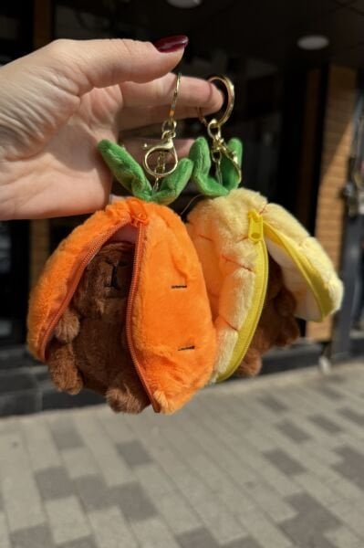 Meyveli Sürpriz Kapibara Çanta Charmı Anahtarlık