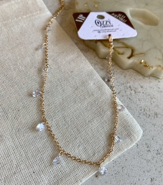 VIP Seri Kristal Damla Taşlı Halhal