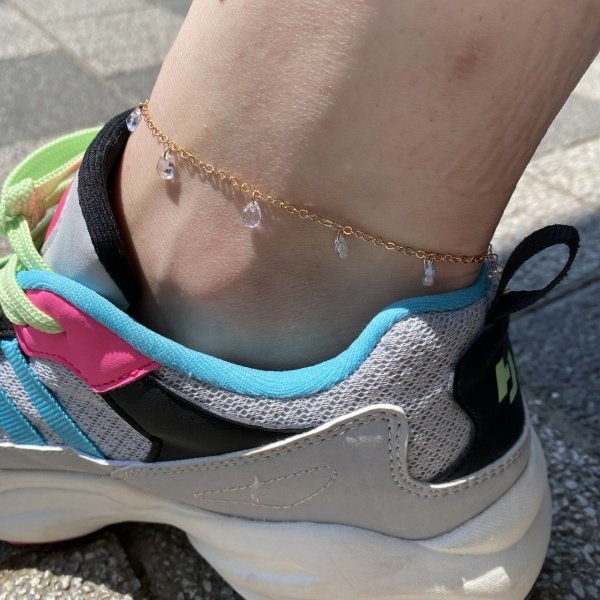 VIP Seri Kristal Damla Taşlı Halhal