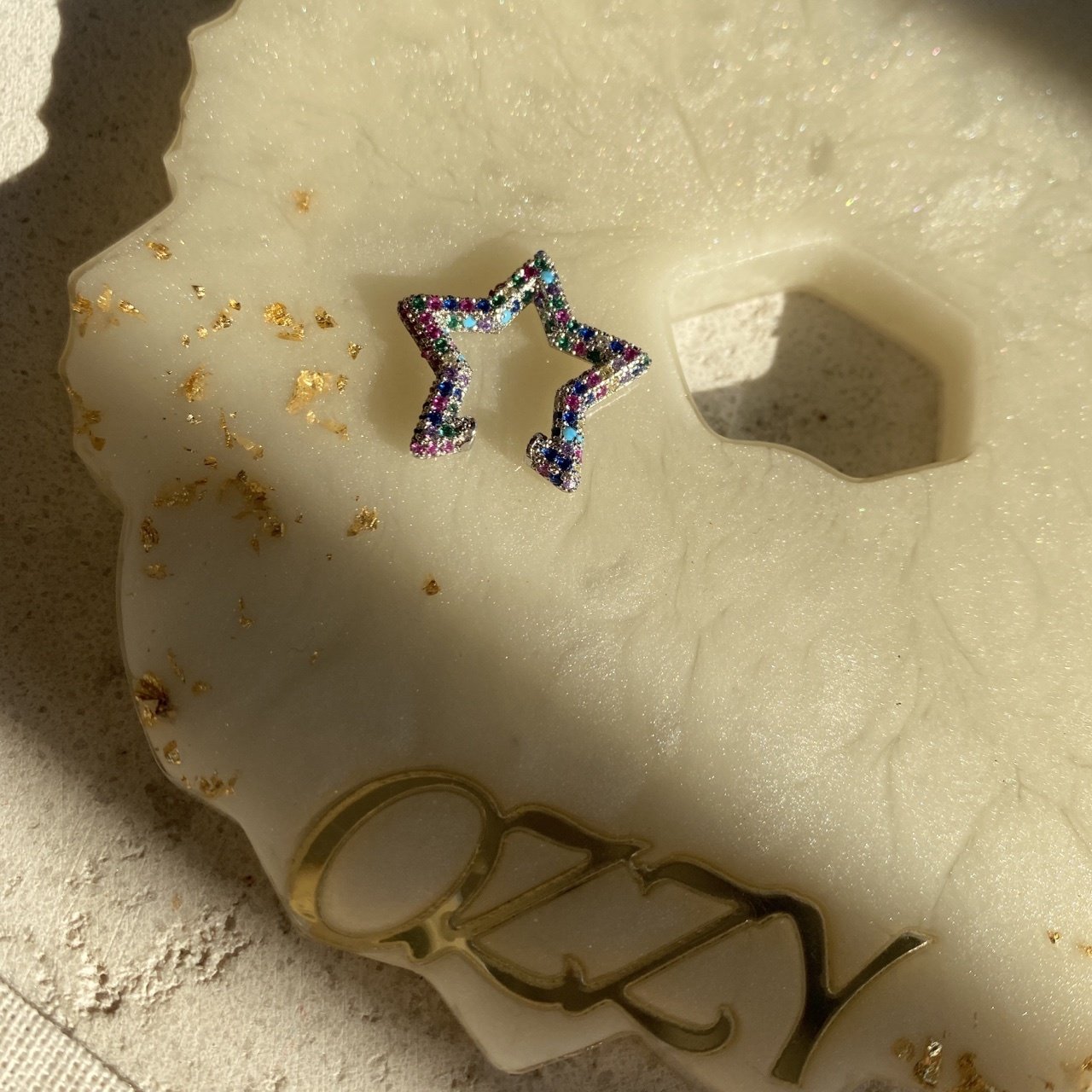 Yıldız Earcuff Mix Taşlı Gümüş Renk