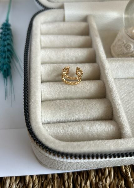 Çift Sıra Yıldız Earcuff