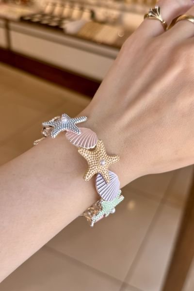 Soft Renkli Deniz Yıldızı Lastikli Bileklik