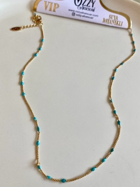 VIP Seri Damla Mineli Kolye 50cm