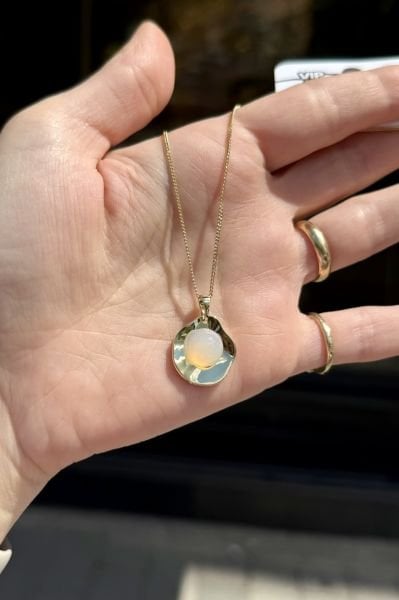 VIP Yarı Saydam Toplu Plaka Kolye 45 cm 14K