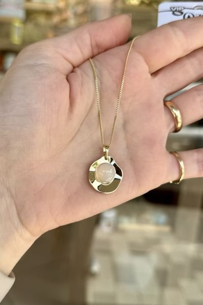 VIP Yarı Saydam Toplu Plaka Kolye 45 cm 14K