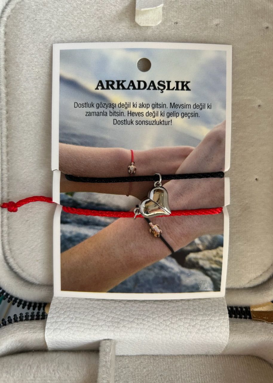 2'li Mıknatıs Kalpli Arkadaşlık Bilekliği
