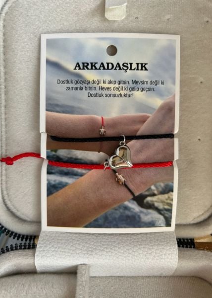 2'li Mıknatıs Kalpli Arkadaşlık Bilekliği