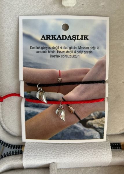 2'li Mıknatıs Kalpli Arkadaşlık Bilekliği