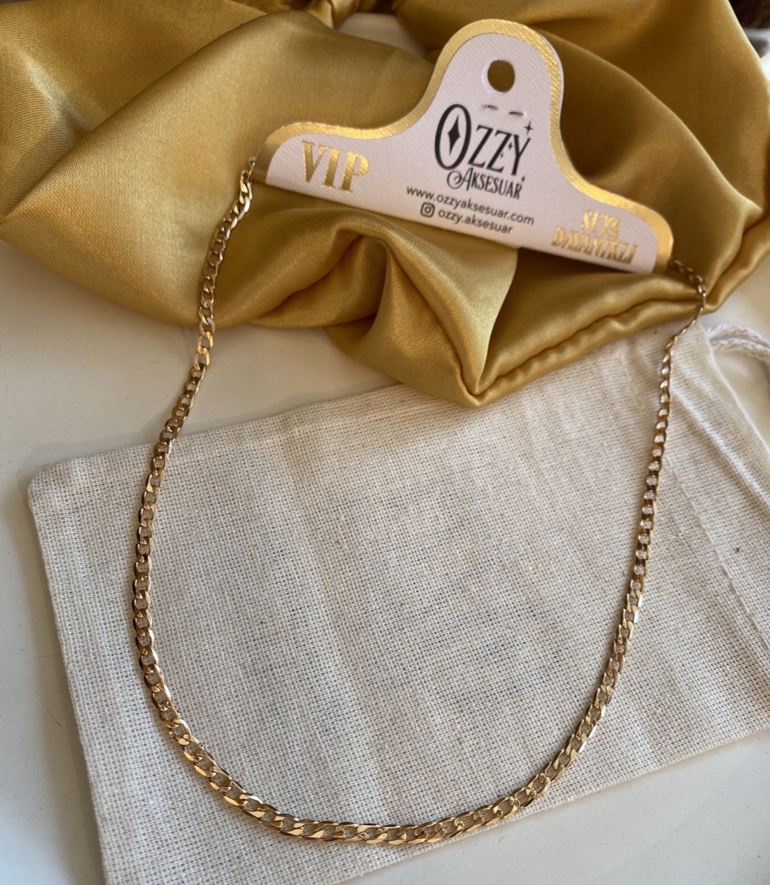 VIP Seri Ezme Zincir Kolye 45 cm