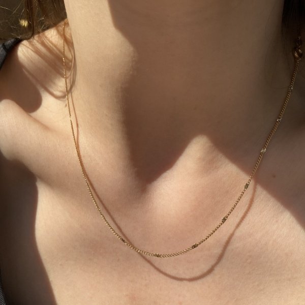 VIP Seri Pul Detaylı Zincir Kolye 45cm