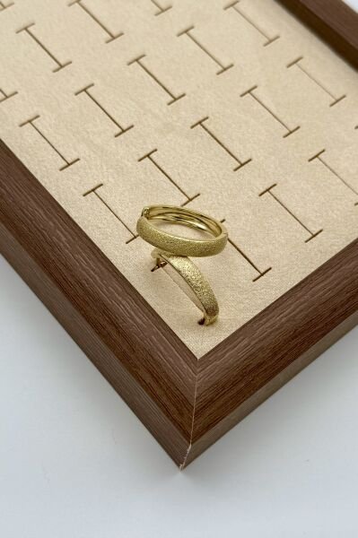 VIP Kumlamalı Büyük Sade Halka Küpe 14K