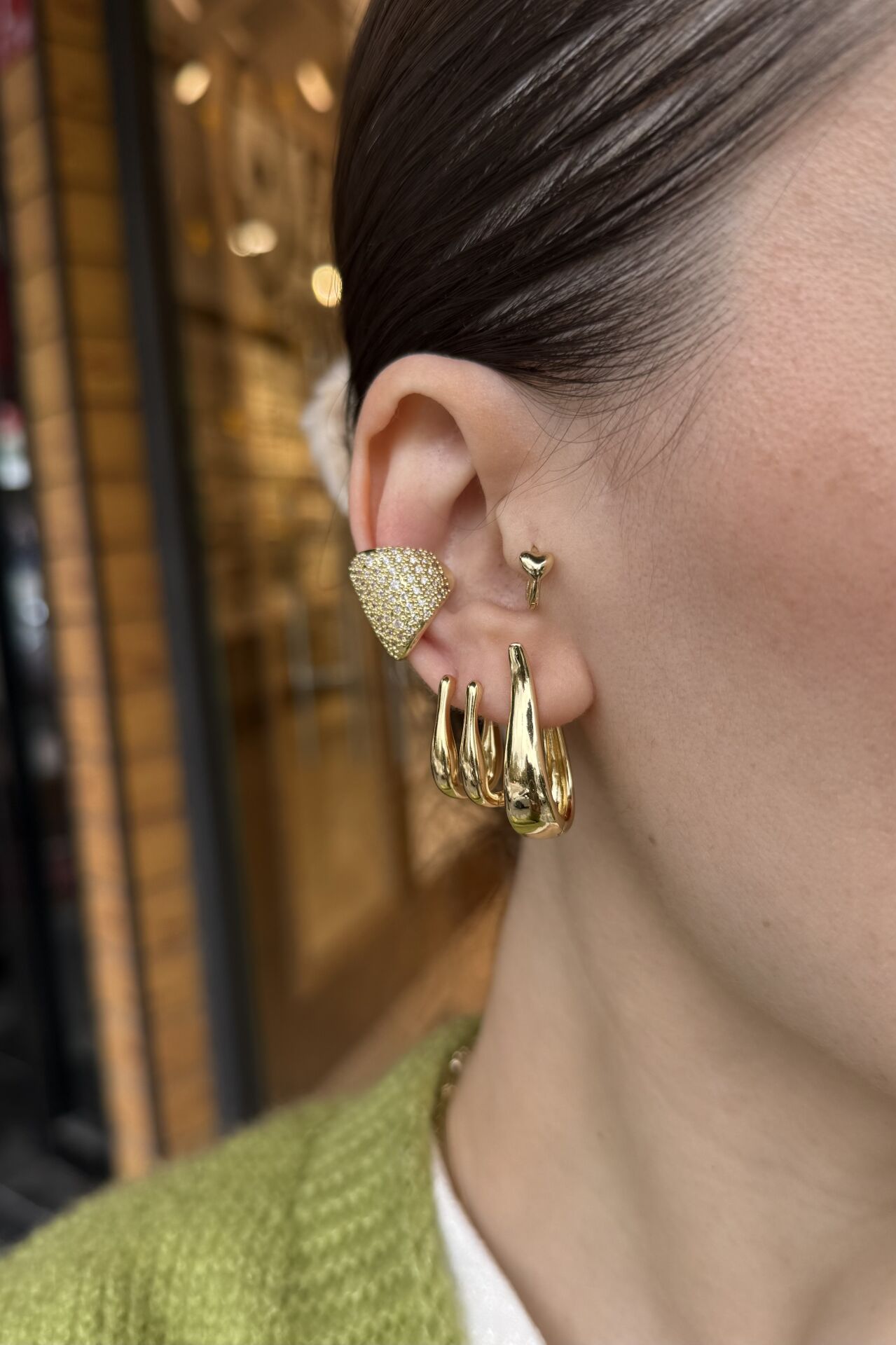 VIP Seri Lale Halka Küpe 14K