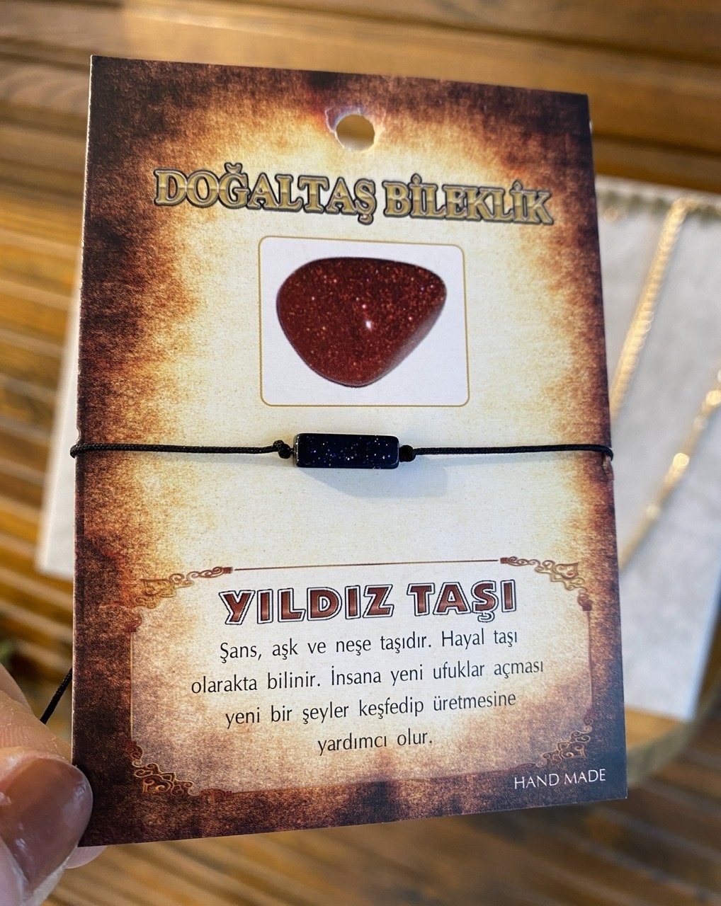 Yıldız Taşı Doğaltaş İp Bileklik