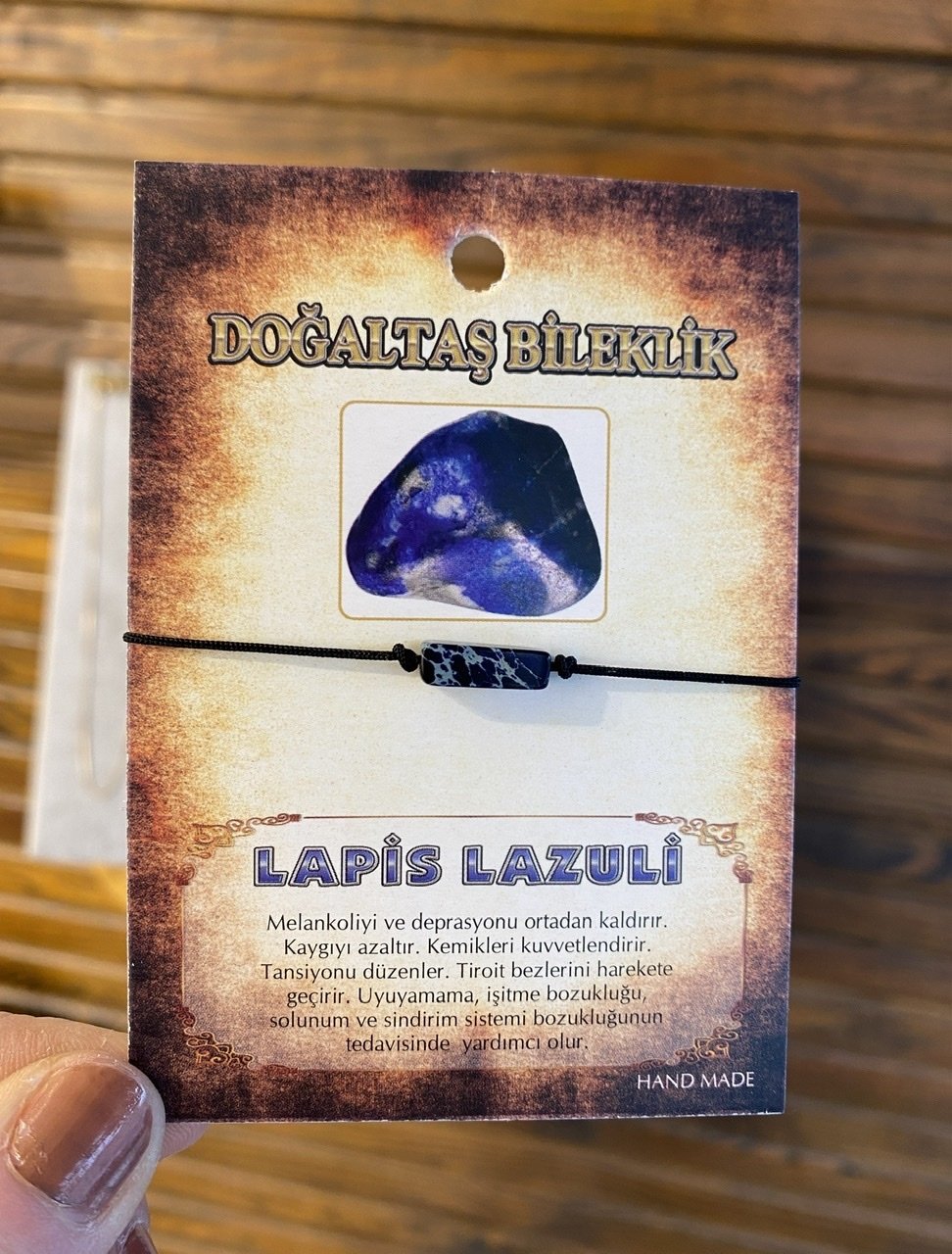 Lapis Lazuli Doğaltaş İp Bileklik