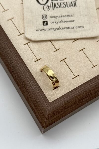 Ezme Modelli Ayarlanabilir Sade Yüzük