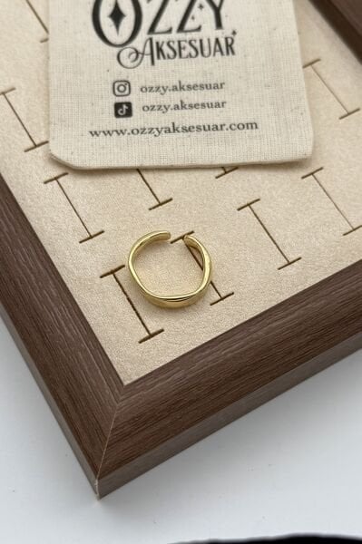 Ezme Modelli Ayarlanabilir Sade Yüzük