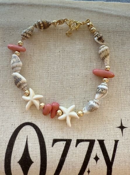 Mercanlı Sıra Deniz Kabuğu Bileklik