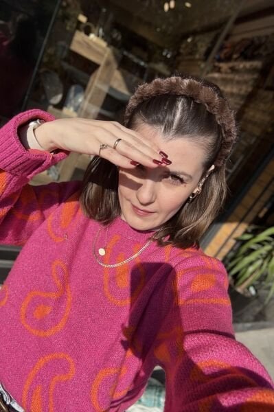 Peluş Leopar Taraklı Taç Koyu Renk