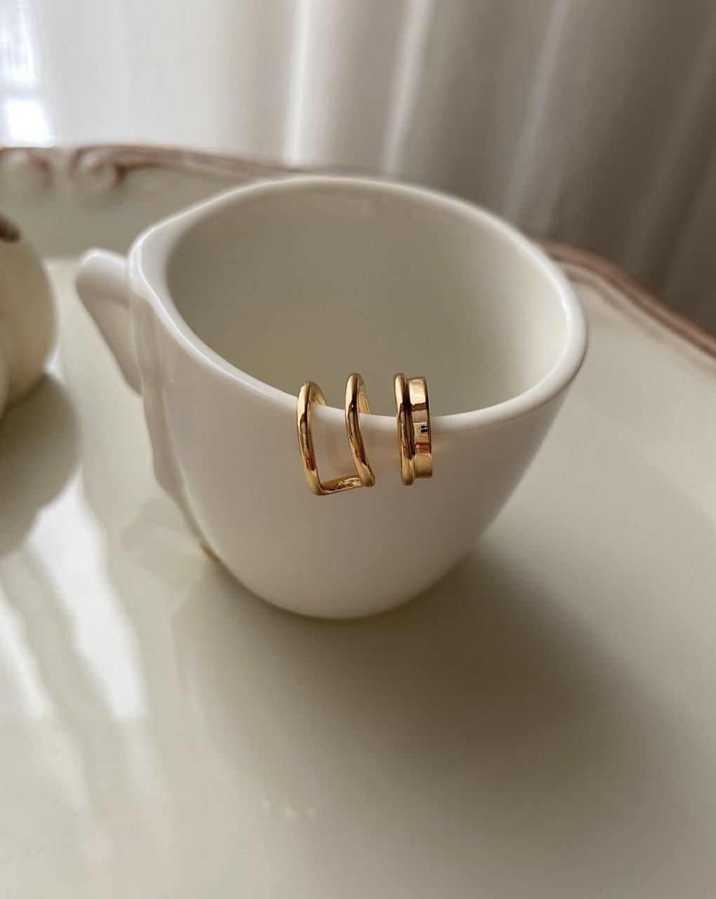 3 Sıra Sarmal Model Earcuff Kıkırdak Küpe