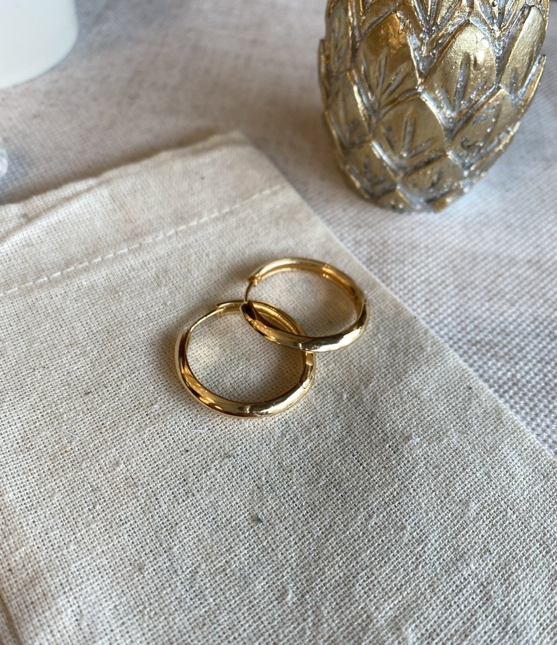 Orta Boy Sade Halka Küpe 2,5 cm