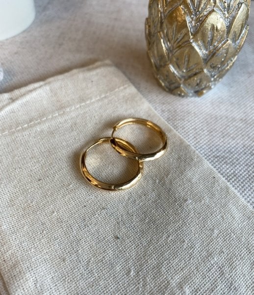 Orta Boy Sade Halka Küpe 2,5 cm