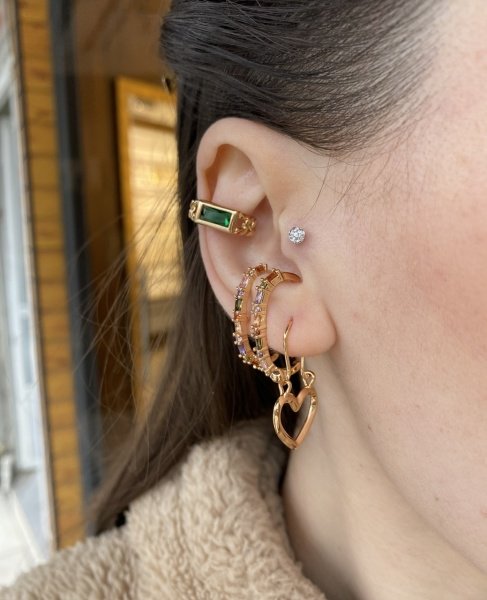 Sepet Model Kalp Küpe