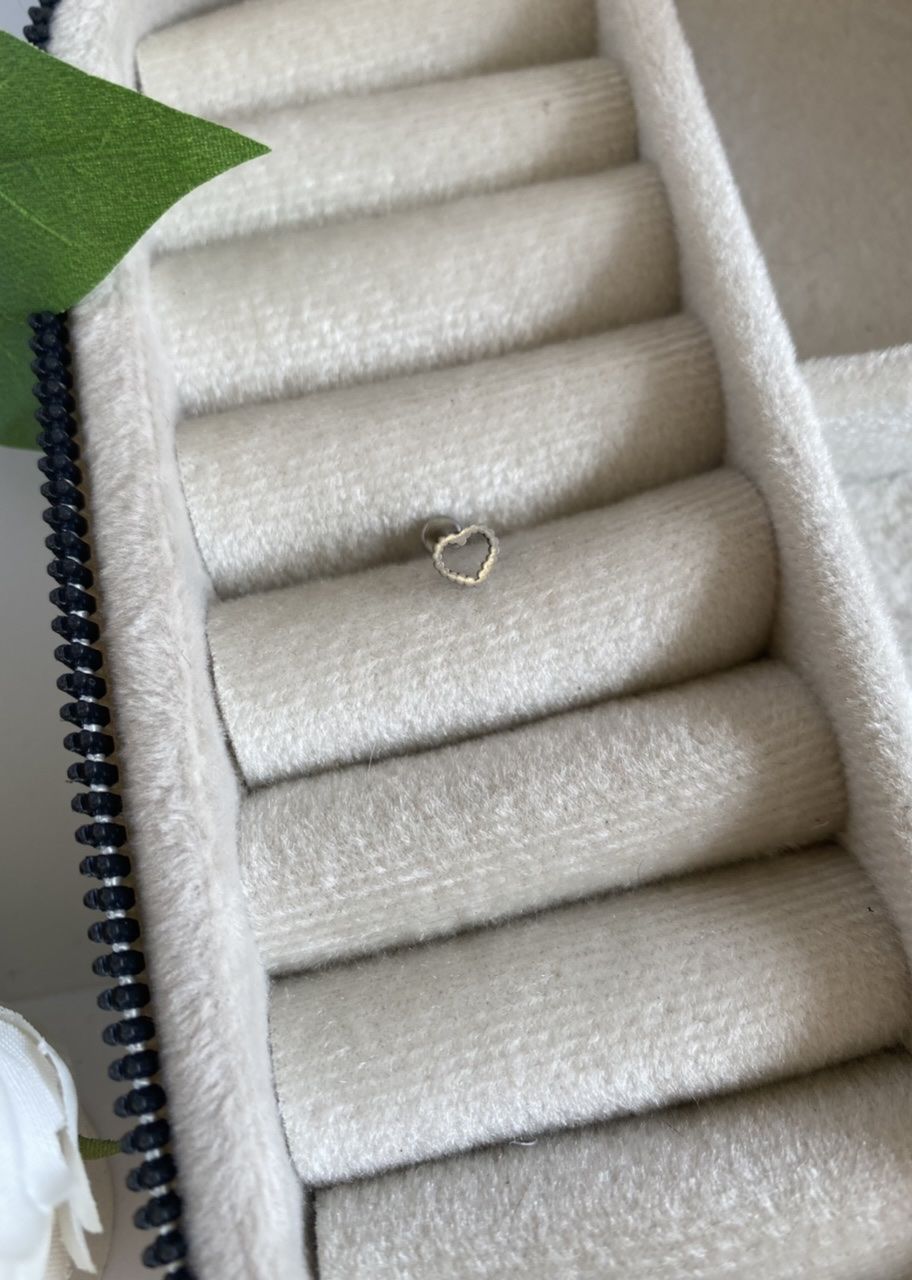 Çelik Tırtıklı Kalp Tragus Piercing 8 mm Gümüş Renk