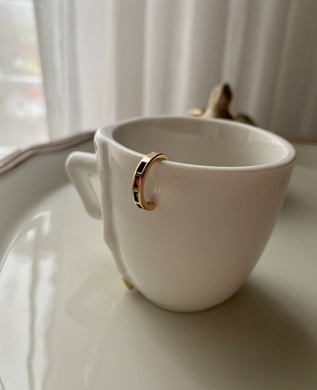 Renkli 5 Zirkon Taşlı Earcuff Kıkırdak Küpe