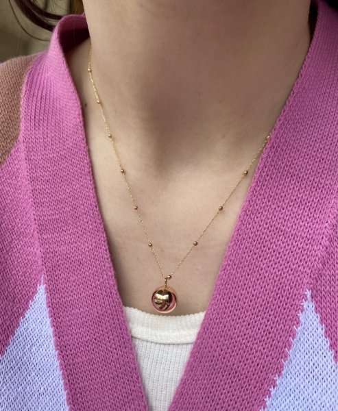 VIP Seri Top Uçlu Topçuk Zincir Kolye 45 cm