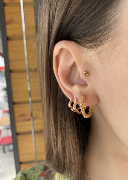 VIP Seri Tırtık Desenli Halka Küpe