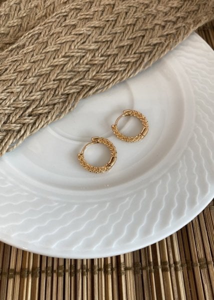 VIP Seri Tırtık Desenli Halka Küpe