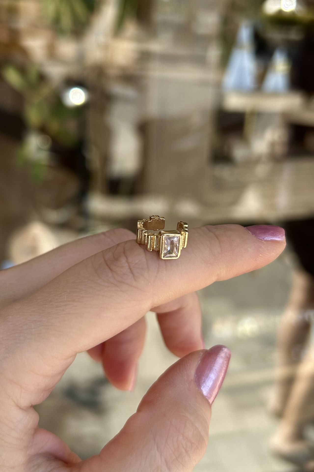 Baget Taşlı Kemer Model Earcuff Kıkırdak Küpe 1 Adet