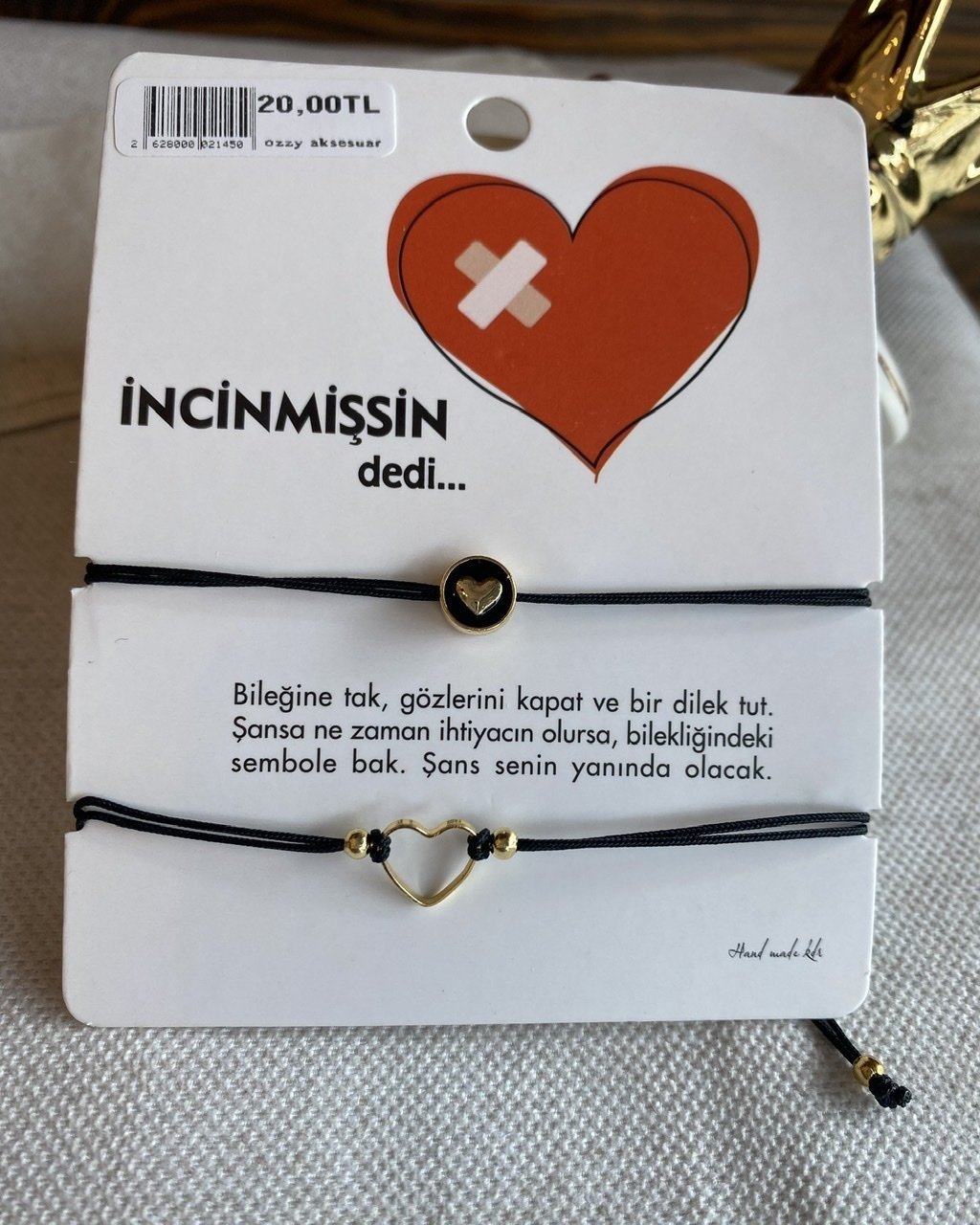 2'li Kalpli Şans Bilekliği Siyah