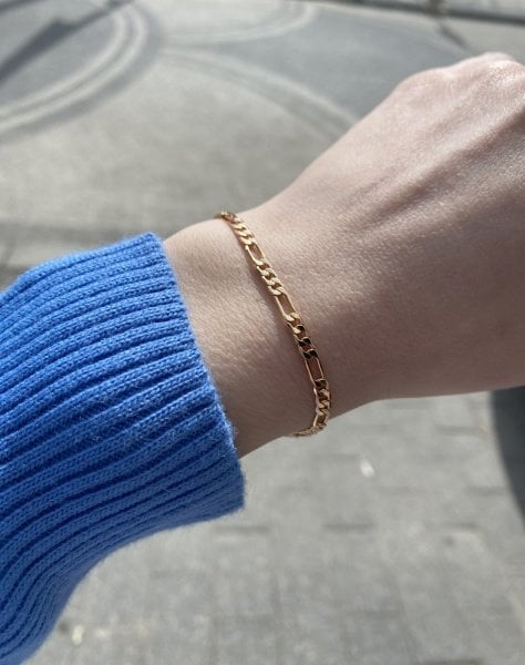 VIP Seri İnce Figaro Zincir Bileklik 18 cm