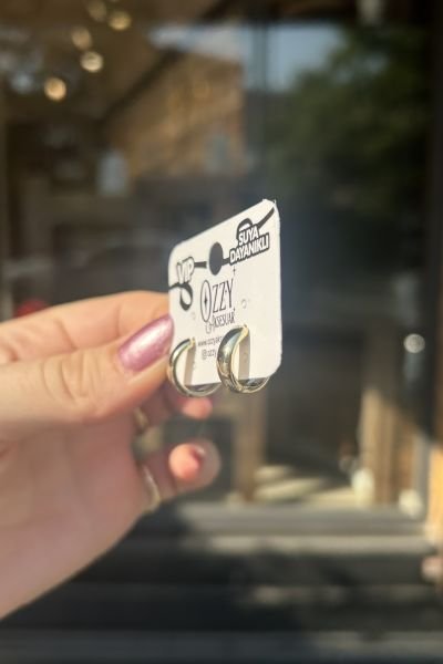 VIP Hafif Bombeli Sade Halka Küpe 14 K