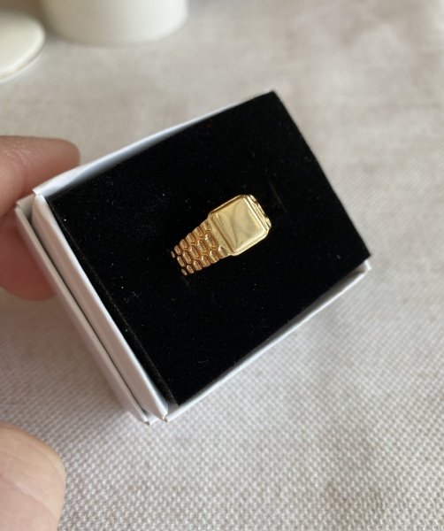 Kenarları Ezme Detay Şövalye Yüzük Ayarlanabilir