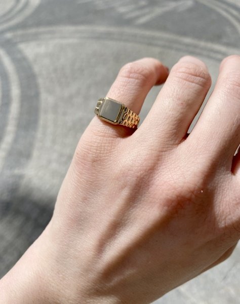 Kenarları Ezme Detay Şövalye Yüzük Ayarlanabilir