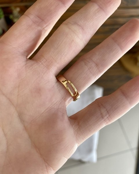 Kenarları Ezme Detay Şövalye Yüzük Ayarlanabilir