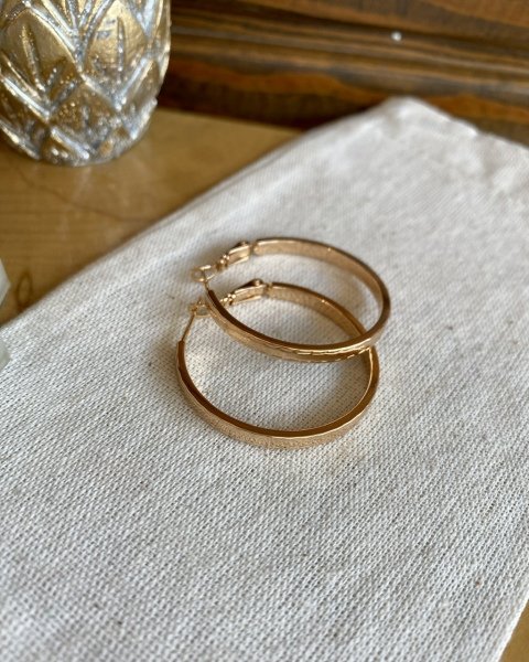 VIP Seri Ezme Desenli Halka Küpe