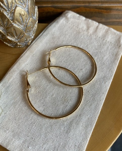 İnce Halka Küpe Orta Boy