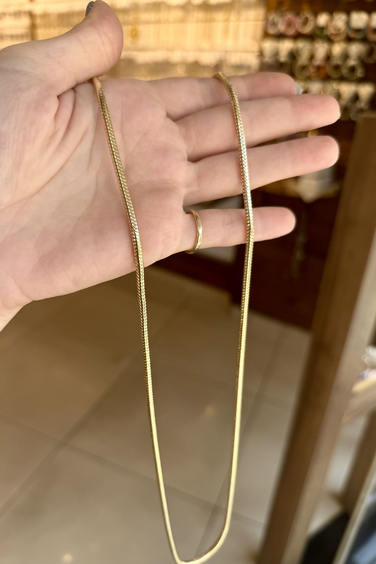 VIP Kalın Yılan Zincir Kolye 70 cm 14K