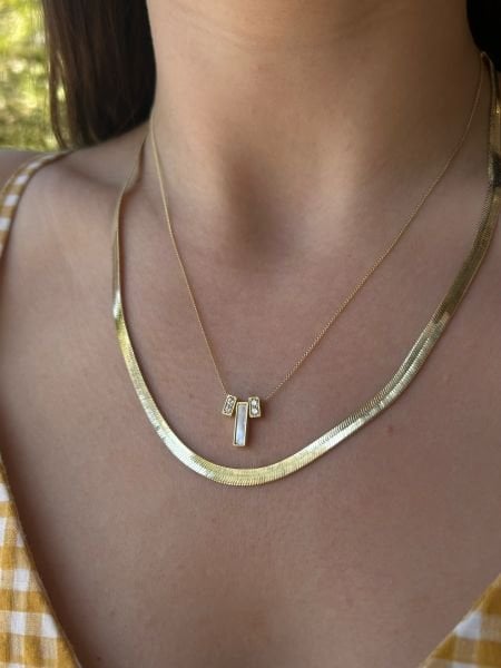 VIP Yassı İtalyan Zincir Kolye 50 cm 14K