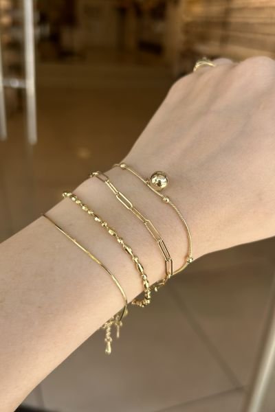 VIP İnce Yılan Sırtı Bileklik 19 cm 14K