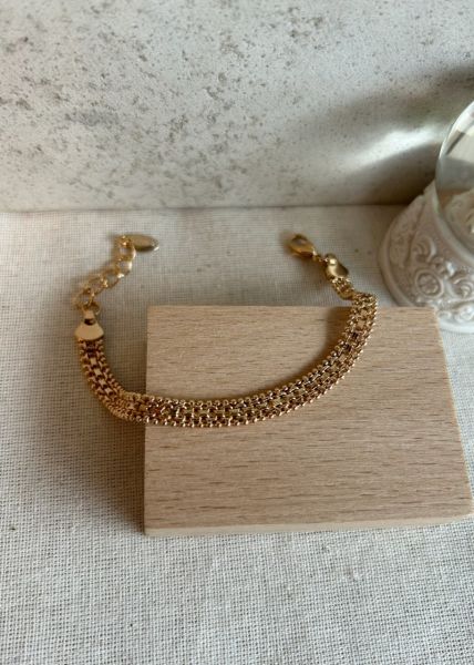 VIP Seri Yassı Hasır Örgü Bileklik 16 + 4 cm