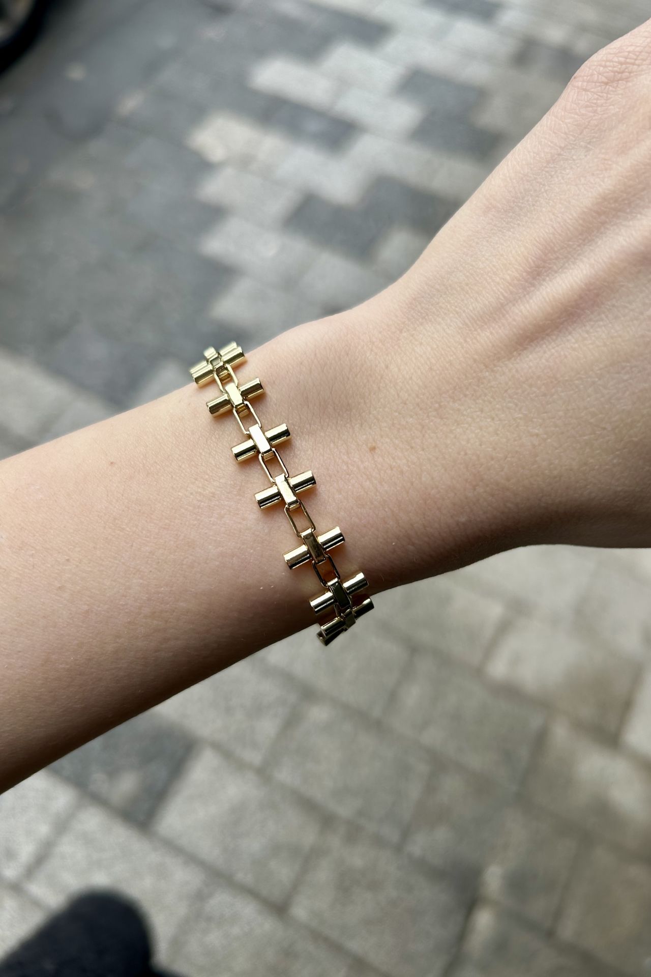 VIP Sıra Silindir Model Bileklik 14K 19 cm